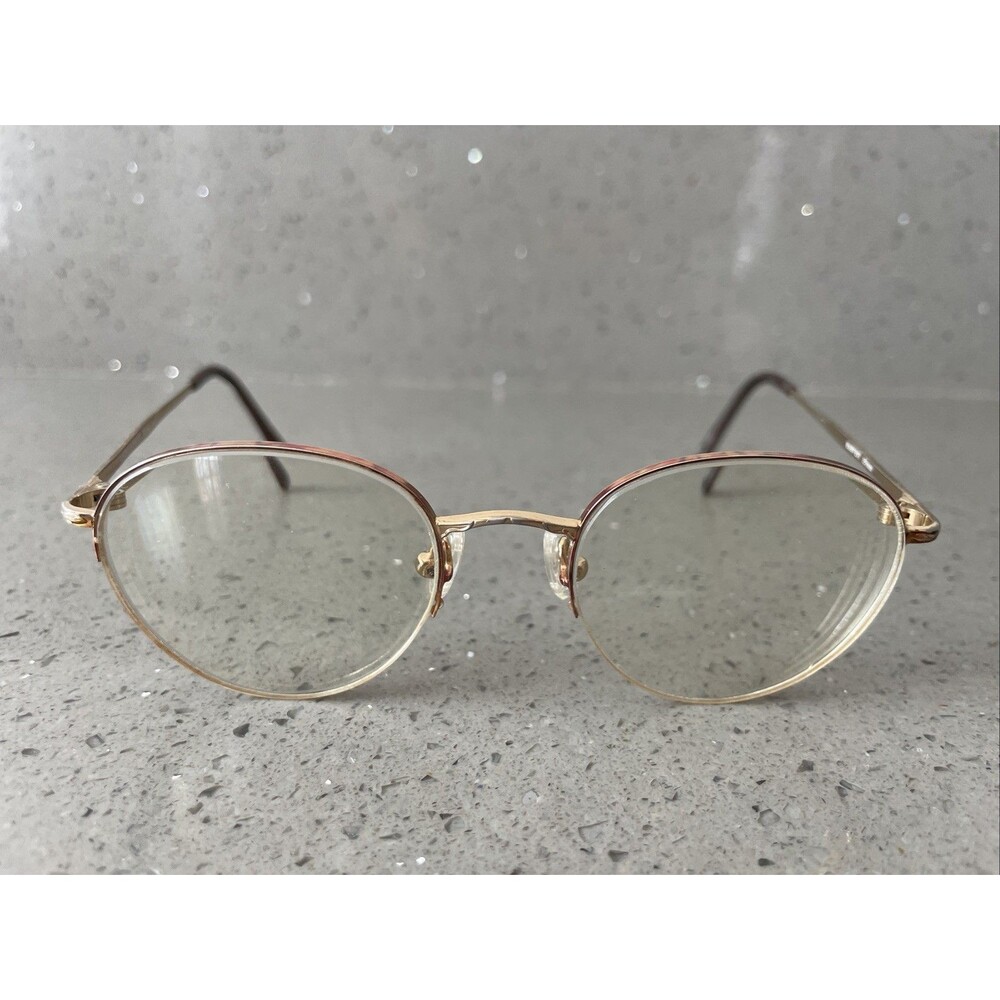 Laura Ashley Erica Harvest EYEGLASSES FRAMES ONLY 46-18-135 Round half rim